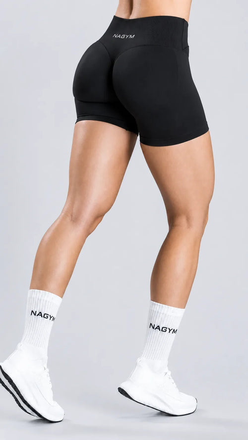 Black NAGYM Contour Shorts back view