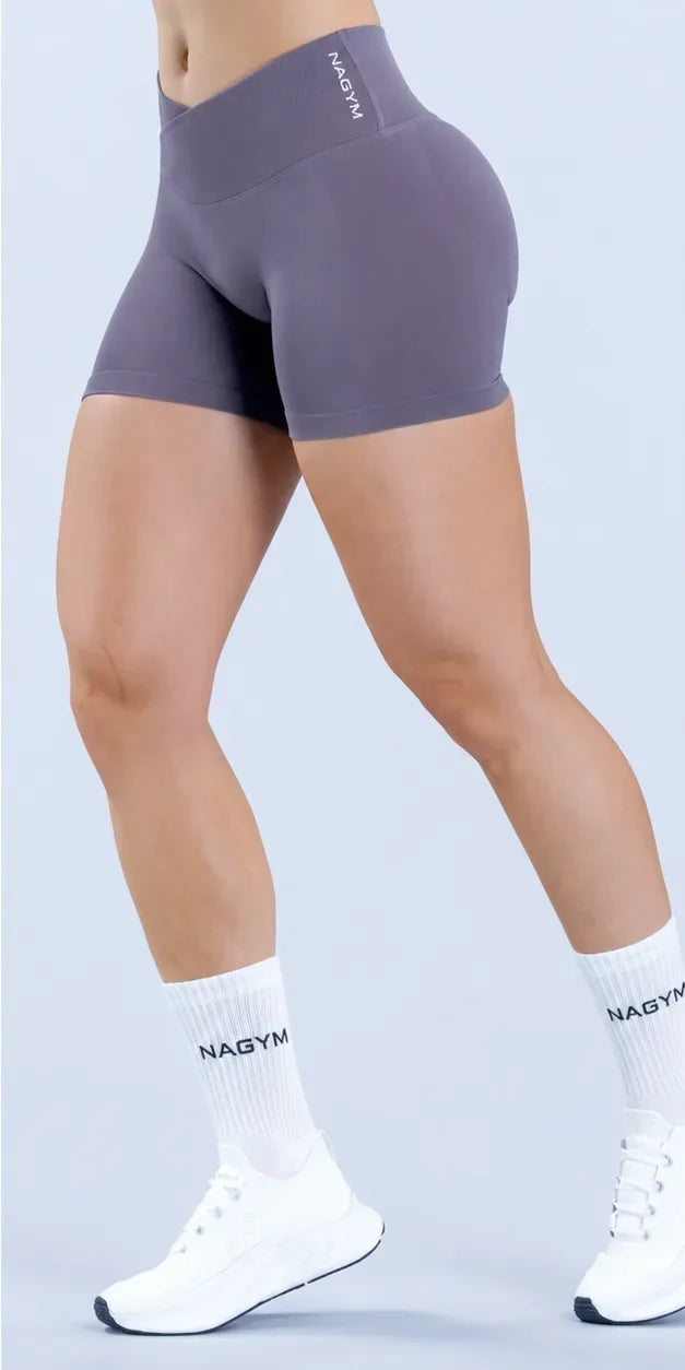 Lavender NAGYM Contour Shorts front view