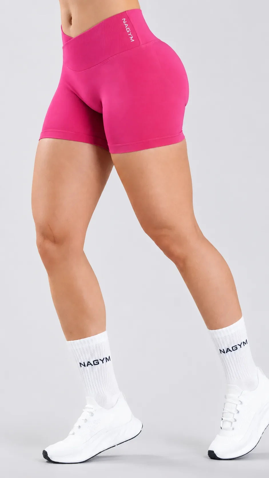 Raspberry NAGYM Contour Shorts front view
